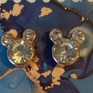 Boutique Minnie Mickey Mouse Rhinestone  Fashion Earrings New